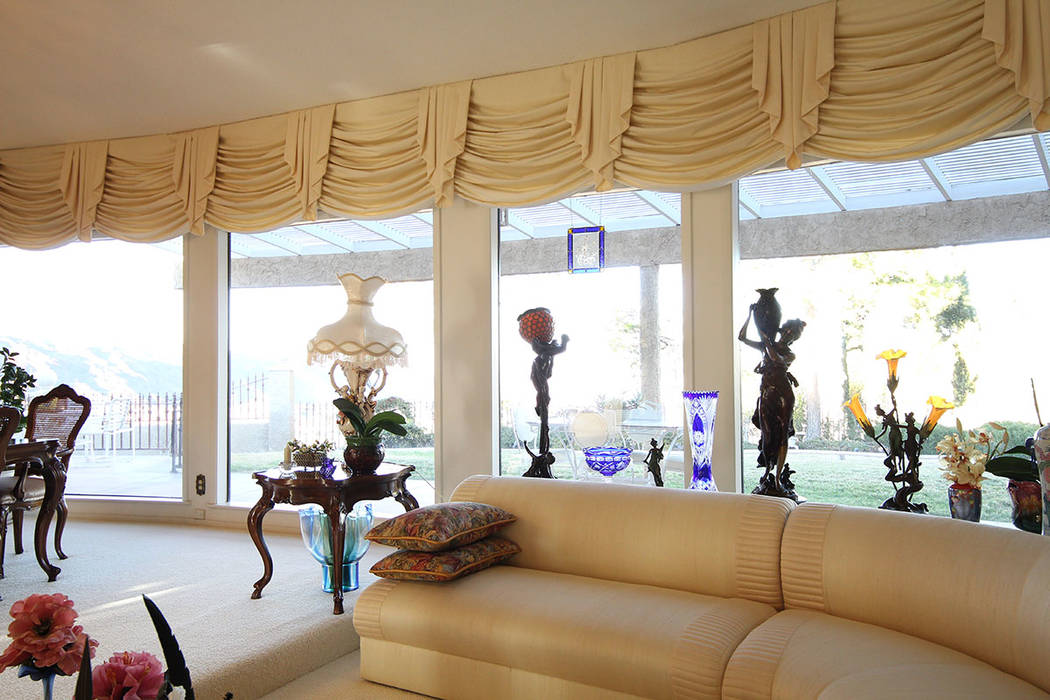 The living room opens to a patio. (Mt. Charleston Realty)