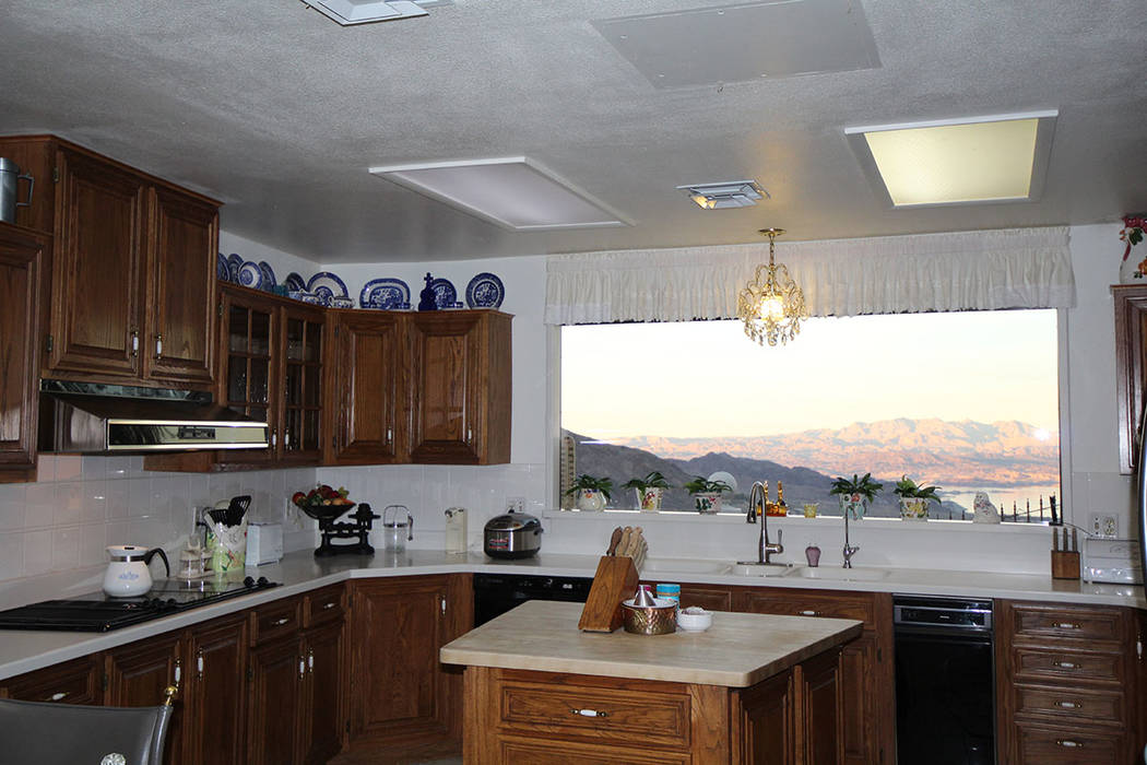 The kitchen window overlooks Lake Mead. (Mt. Charleston Realty)