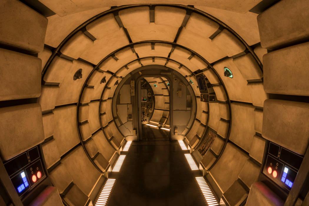 Guests visiting Millennium Falcon: Smugglers Run will walk the hallways and experience other me ...