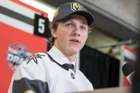 Jonas Rondbjerg, who was selected 65th overall in the 2017 NHL Entry Draft by the Vegas Golden ...