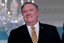 FILE - In this May 15, 2019, file photo, Secretary of State Mike Pompeo at the State Department ...