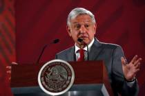 Mexico's President Andrés Manuel López Obrador says Mexico will not respond to U.S. P ...