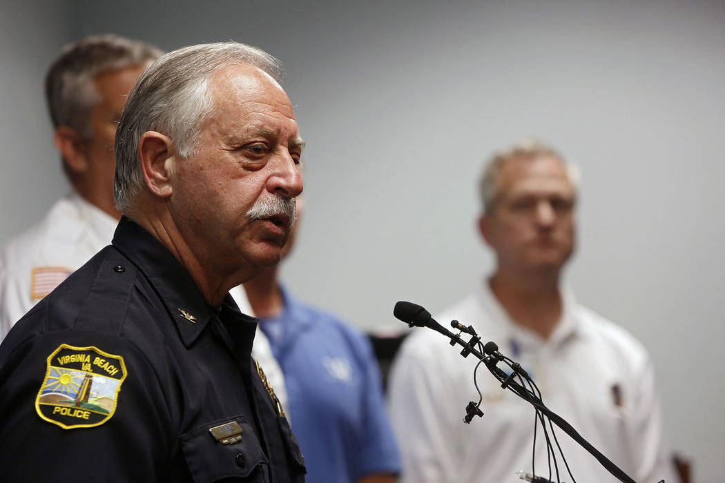 Virginia Beach Chief of Police James Cervera speaks during a press conference about a shooting ...