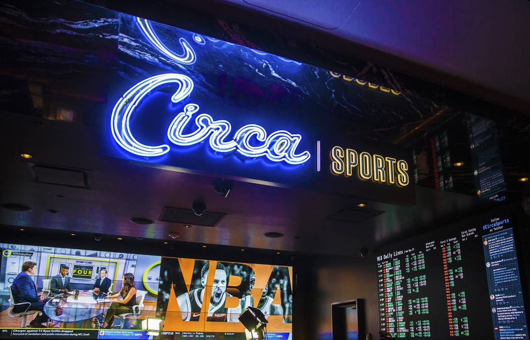 The new sportsbook at Golden Gate on Friday, May 31, 2019, in Las Vegas. (Benjamin Hager/Las Ve ...