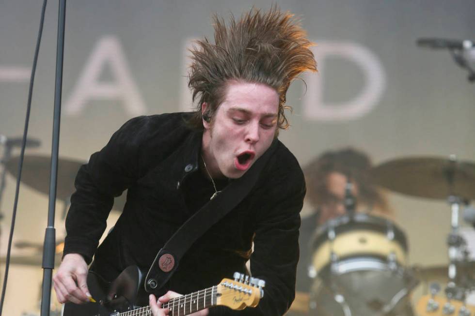 Ryan Evan "Van" McCann, with Catfish and the Bottlemen, performs on the second day of the Austi ...