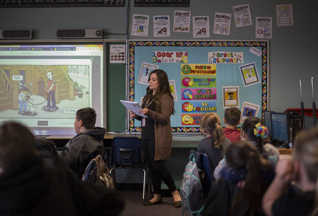 Jordan Wintermote talks to 4th grade kids about uncomfortable and unsafe situations as part of ...