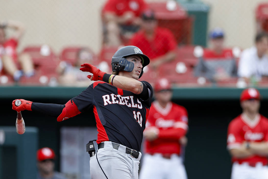 UNLV shortstop Bryson Stott, shown last month, batted .356 with a .486 on-base percentage and a ...