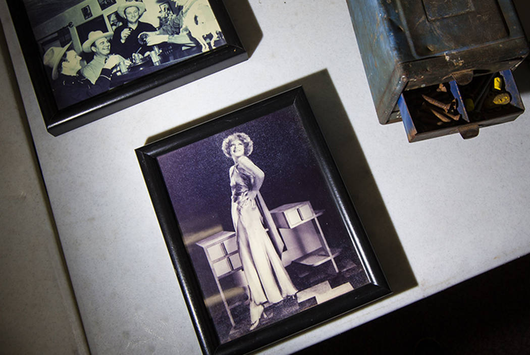 A photo of Clara Bow is seen from Walking Box Ranch, in Searchlight, at UNLV's Paradise campus ...