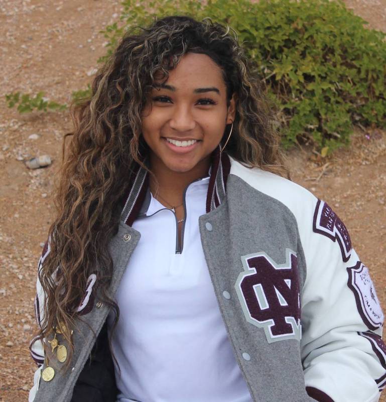 Cimarron-Memorial's Mya'Liah Bethea is a member of the Nevada Preps all-state softball team.