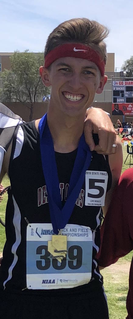 Desert Oasis' Conner Nicholas is a member of the Nevada Preps all-state boys track team.