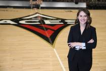 Christine Monjer, assistant general manager for the Las Vegas Aces, at the Mandalay Bay Events ...