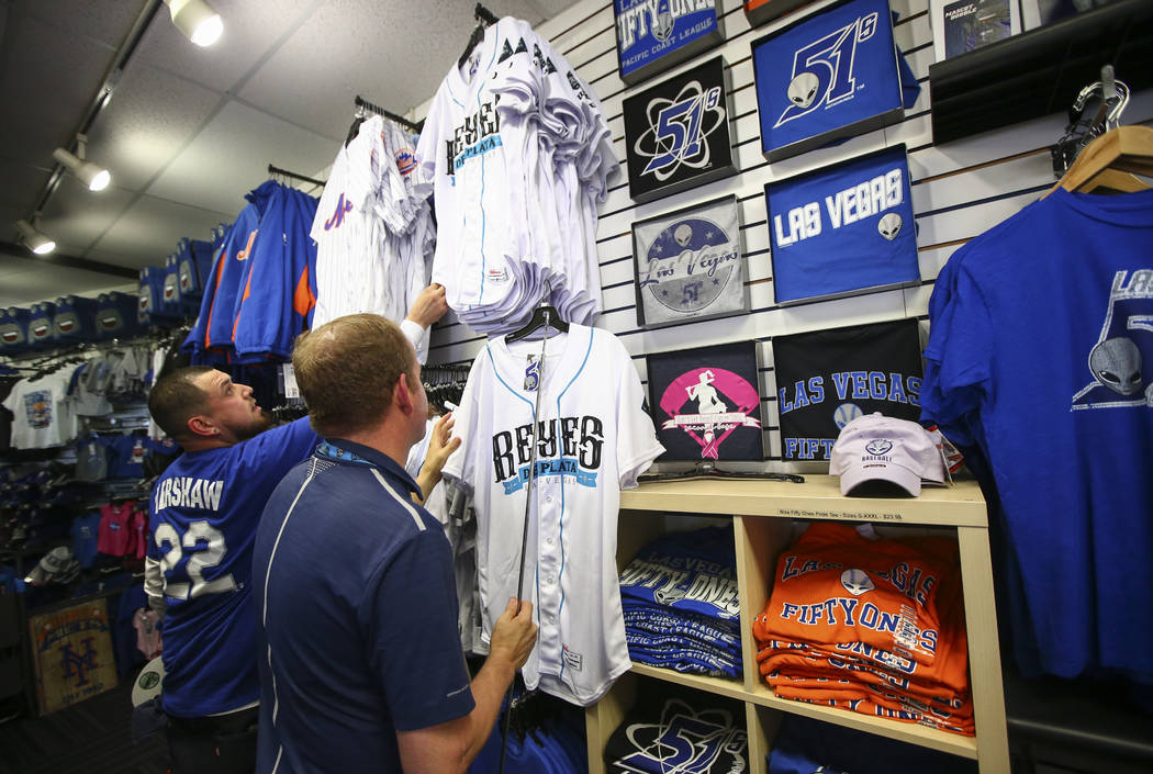 Jerseys featuring the special Las Vegas 51s "Reyes de Plata" (Silver Kings) name, par ...