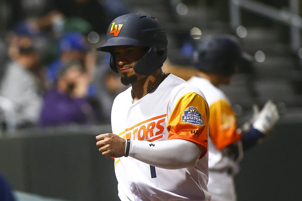 Las Vegas Aviators second baseman Franklin Barreto (Chase Stevens/Las Vegas Review-Journal)