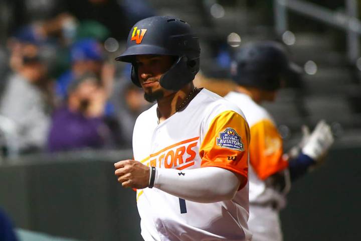 Las Vegas Aviators second baseman Franklin Barreto (Chase Stevens/Las Vegas Review-Journal)