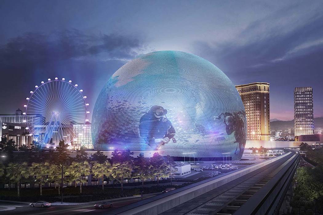 Renderings of images that MSG Sphere would be able to display. (The Madison Square Garden Company)