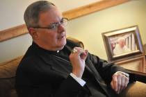 FILE - In this Nov. 22, 2009 file photo, Roman Catholic Bishop Thomas Tobin speaks to a reporte ...