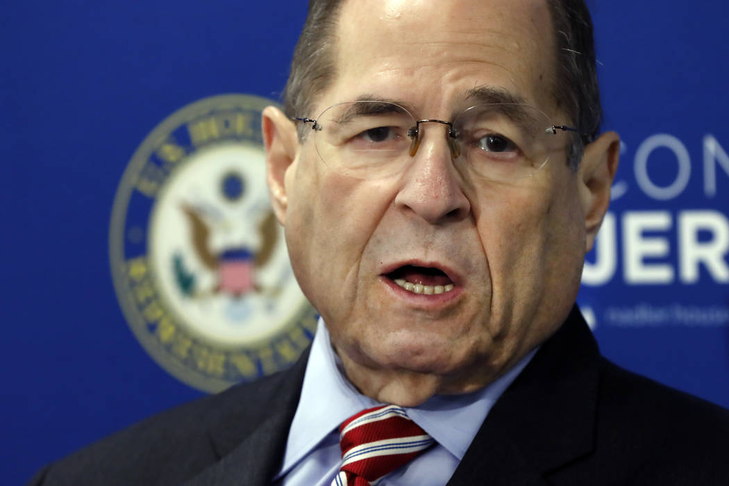 U.S. Rep. Jerrold Nadler, D-NY, Chairman of the House Judiciary Committee, speaks during a news ...