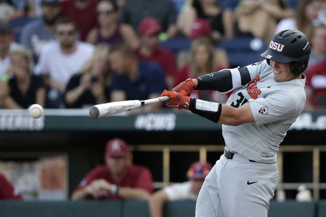 The Baltimore Orioles selected Oregon State catcher Adley Rutschman with the No. 1 pick in the ...