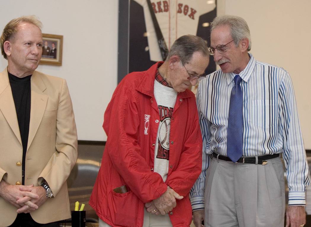 Sports;Southern Nevada Sports Hall of Fame inductees, l to r, Keith Kleven, Lou Pisani, and Mar ...