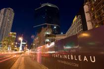 The unfinished Fontainebleau resort is seen on the Las Vegas Strip on April 23, 2009. (K.M. Can ...