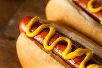 Grilled hot dog with yellow mustard. (Getty Images)