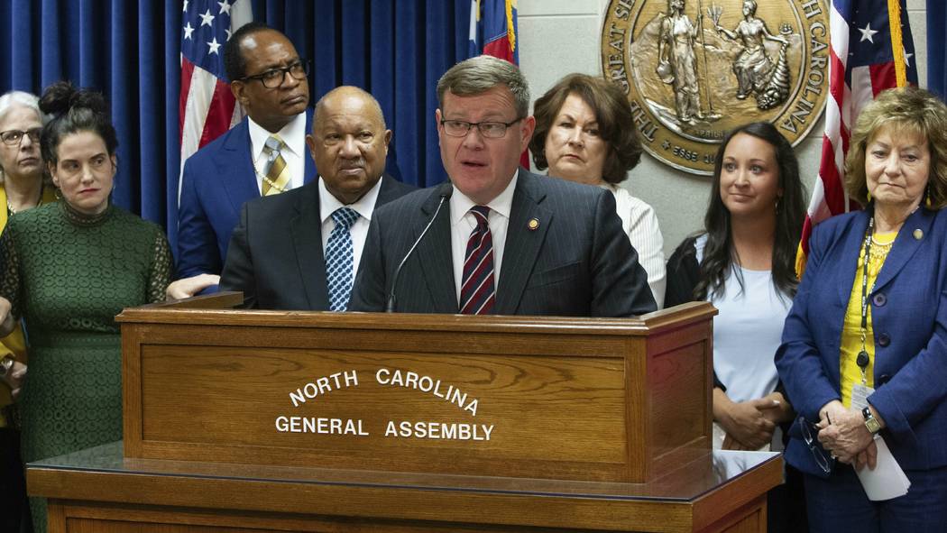 House Speaker Tim Moore leads a press conference touting the "Born Alive Abortion Survivor ...
