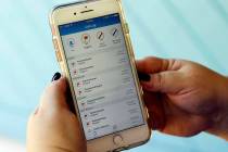 An Aug. 1, 2017, file photo, shows a call log displayed via an AT&T app on a cellphone in Orlan ...
