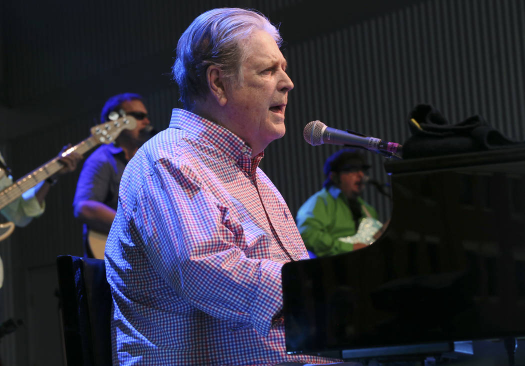 FILE - In a Aug. 20, 2016 file photo, Brian Wilson performs at Elmwood Park Amphitheater in Roa ...