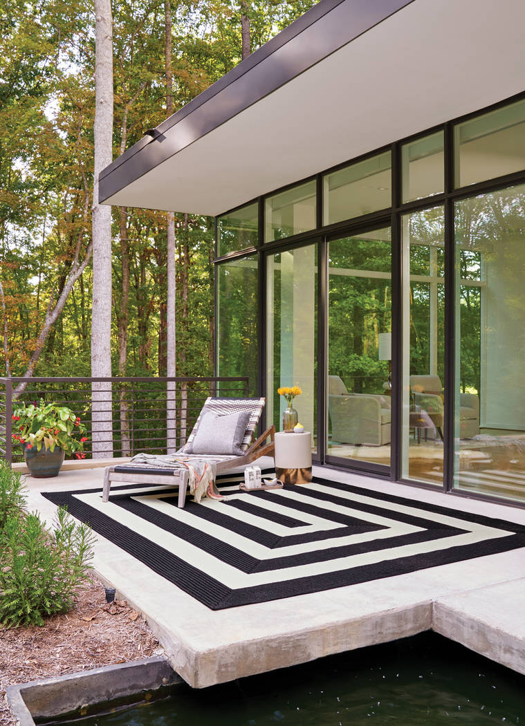 The Cabana Stripe rug from Capel is an indoor or outdoor rug made of 100 percent polypropylene. ...