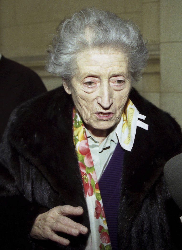 FILE - In this March 14, 2007 file photo, Lucie Aubrac, a hero of the French Resistance speaks ...