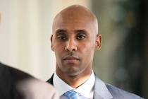 In a April 26, 2019, file photo, former Minneapolis police officer Mohamed Noor walks to court ...