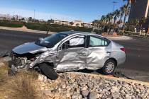 One person died after a two-car crash on Boulder Highway just south of the U.S. Highway 95 on F ...