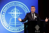 FILE - In this Monday, Feb. 18, 2019 file photo, Southern Baptist Convention President J.D. Gre ...