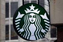 This March 14, 2017 file photo shows the Starbucks logo on a shop in downtown Pittsburgh. (AP P ...