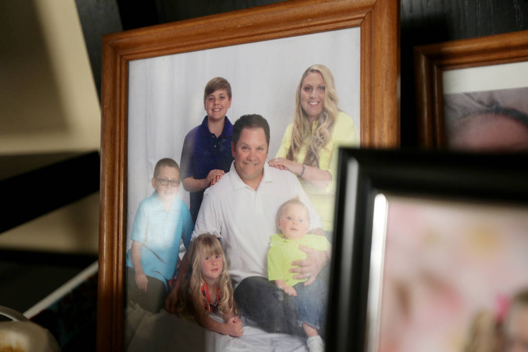 A Tracy family photo: from left, Kevin, Colin, Callie, Russell, Meredith, and Kannon at their h ...