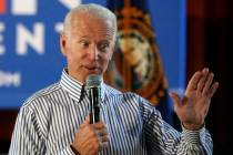 In a June 4, 2019, photo, former vice president and Democratic presidential candidate Joe Biden ...