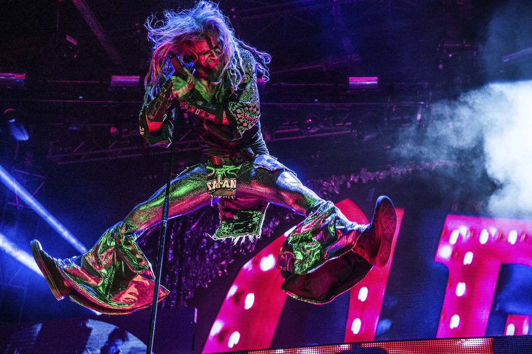 Rob Zombie performs at the Louder Than Life Music Festival at Champions Park on Saturday, Sept. ...
