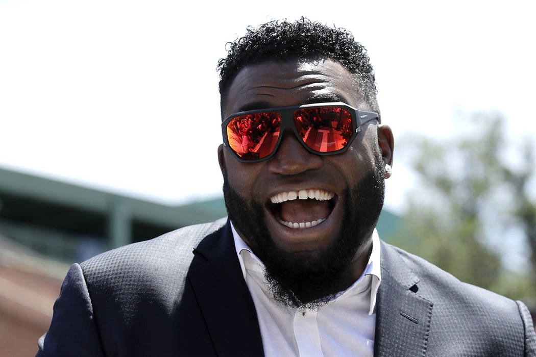In this June 22, 2017, file photo, retired Boston Red Sox designated hitter David Ortiz, smiles ...
