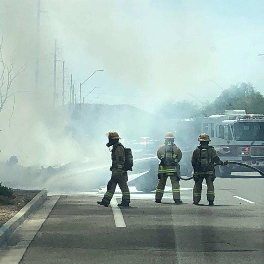 A pilot was critically burned after the crash of a small plane Tuesday, June 11, 2019, in north ...