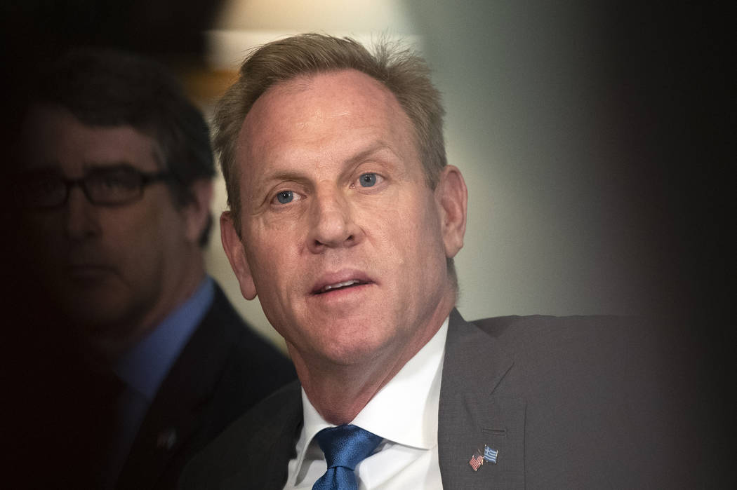 Acting Secretary of Defense Patrick Shanahan responds to reporters' questions regarding an inci ...