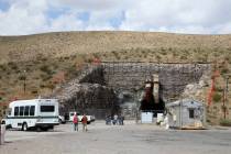 The south portal to a five mile tunnel in Yucca Mountain 90 miles northwest of Las Vegas during ...