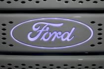 A logo for Ford. (AP Photo/Peter Dejong)