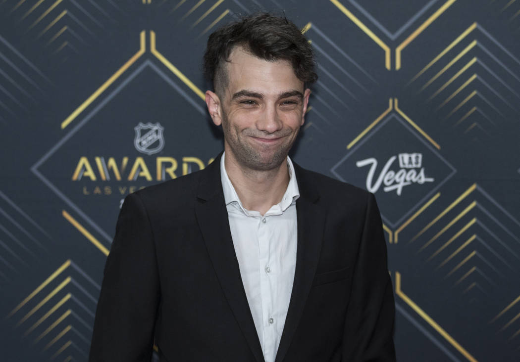 Actor Jay Baruchel walks the red carpet before the start of the NHL Awards on Wednesday, June 1 ...
