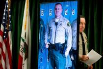 Los Angeles County Sheriff Alex Villanueva arrives to a news conference in Los Angeles on Tuesd ...