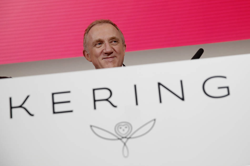 FILE - In this Feb.12, 2019 file photo, Francois-Henri Pinault, CEO of luxury group Kering arri ...