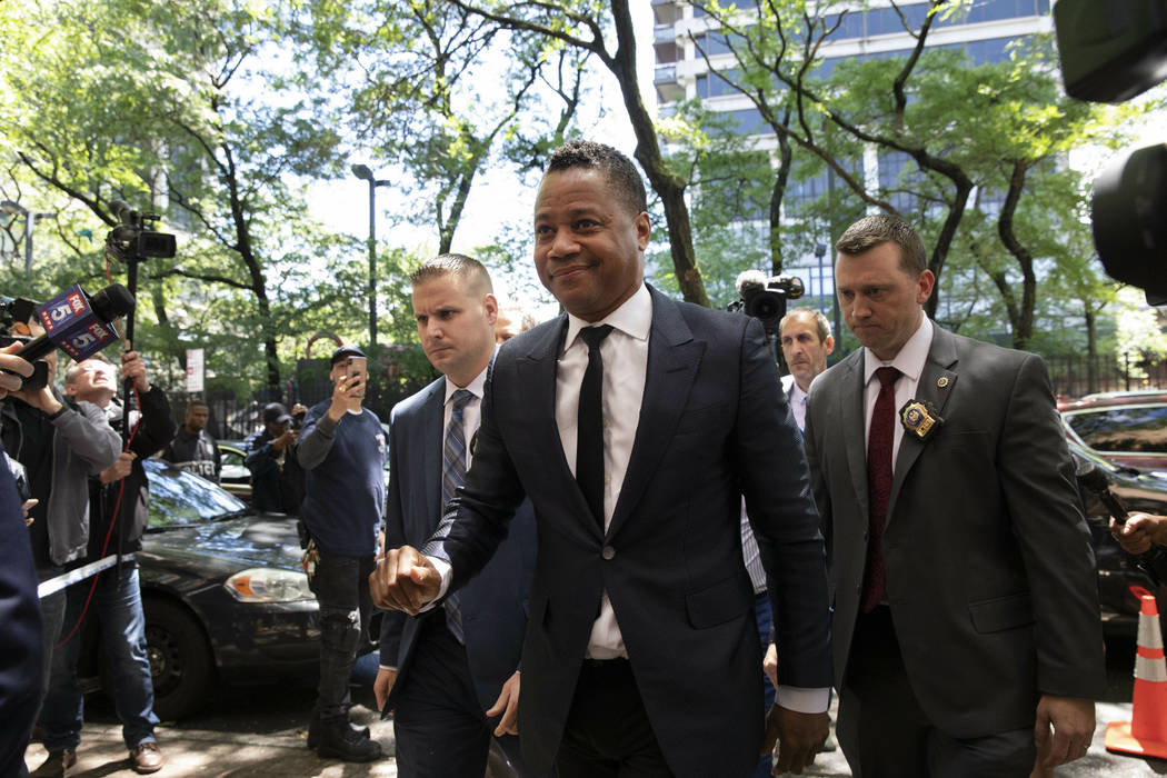 Actor Cuba Gooding Jr. arrives at the New York Police Department's Special Victim's Unit, Thurs ...