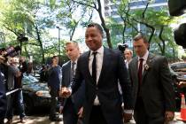Actor Cuba Gooding Jr. arrives at the New York Police Department's Special Victim's Unit, Thurs ...