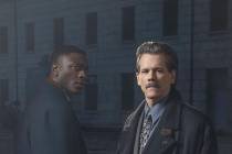 (L-R): Aldis Hodge as Decourcy Ward and Kevin Bacon as Jackie Rohr in CITY ON A HILL. Photo Cre ...