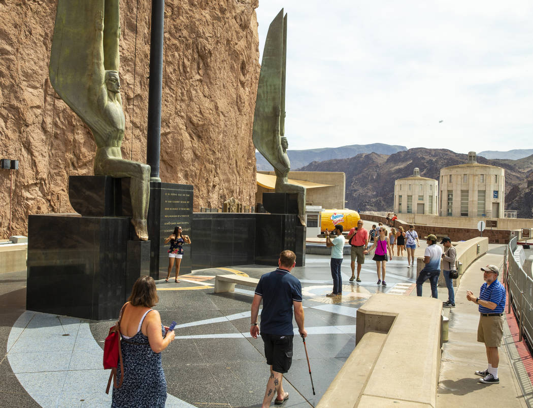 Visitors to Hoover Dam get an extra treat as the Twinkiemobile makes a stop there in celebratio ...