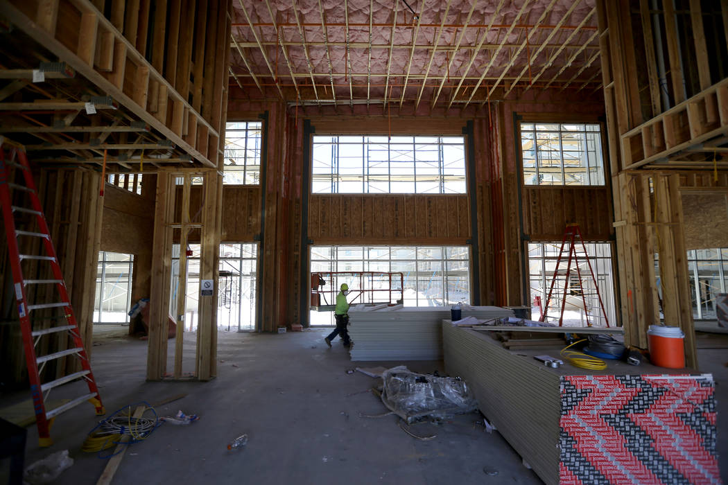 The clubhouse area under construction at the 365-unit Elysian apartment complex on the southeas ...